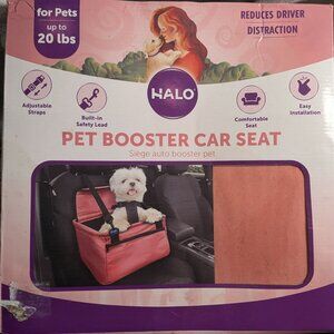 BRAND NEW Halo brand Pet Booster Car Seat for up to 20 lbs. - Pink